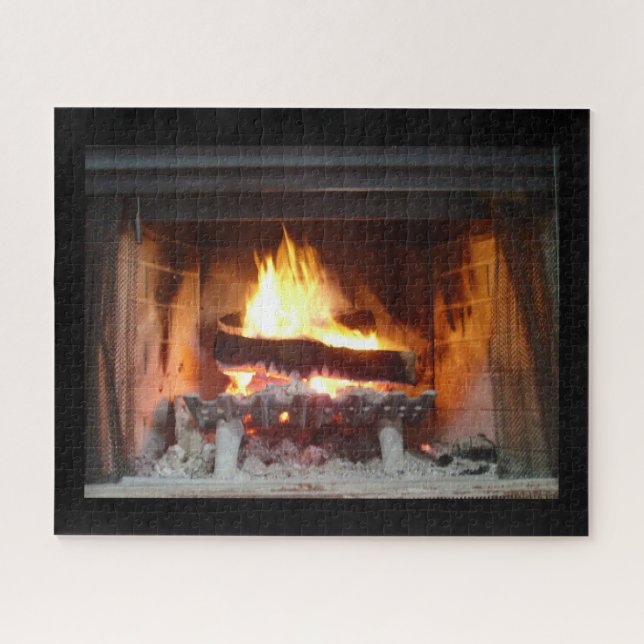 Fireplace 16" x 20" Jigsaw Puzzle mit Geschenkboxe (Horizontal)