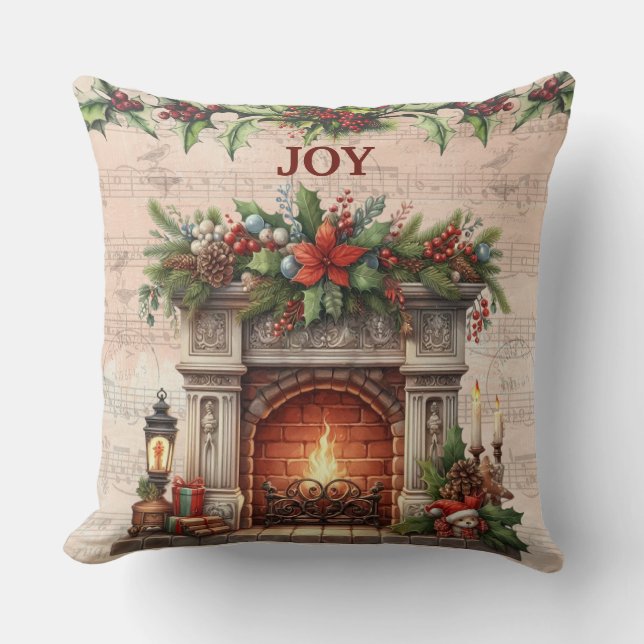 Fireplace Joy Paris Postmark Throw Kissen (Vorderseite)