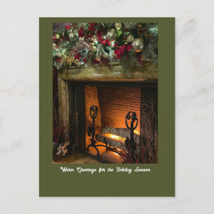 Fireplace Postcard Postkarte