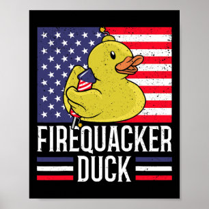 Firequacker Duck 4. Juli Firecracker Independe Poster
