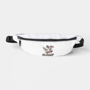 FireQuacker Patriotische Gans Vintage 4. Juli Deko Bauchtasche