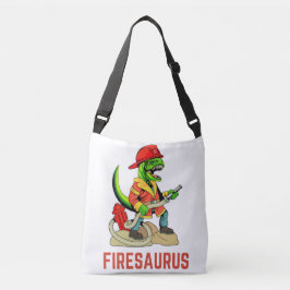 Firesaurus Firefighter Dinosaurier Fireman T Rex Tragetaschen Mit Langen Trägern