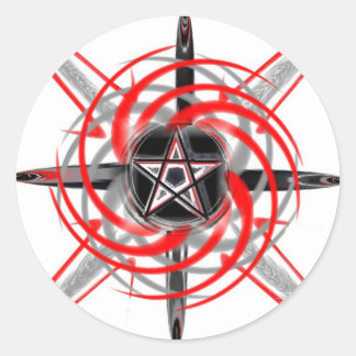 FireStar White Round Aufkleber
