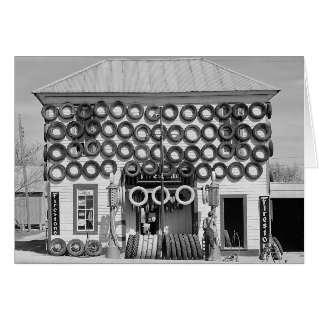 Firestone Reifenladen, 1940 (Vorderseite (Horizontal))