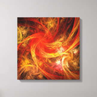 Firestorm Abstrakt Art Quad Canvas Print Leinwanddruck