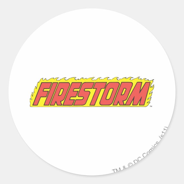 Firestorm-Logo Runder Aufkleber (Vorderseite)