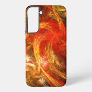 Firestorm Moderne abstrakte Kunst Rot Gold Energie Samsung Galaxy Hülle