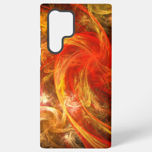 Firestorm Moderne Abstrakte Kunst Rot Gold Energie Samsung Galaxy Hülle