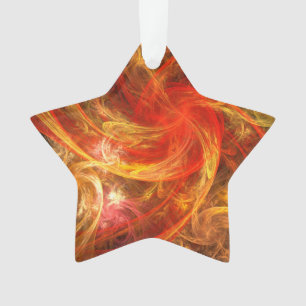 Firestorm Nova Abstrakt Art Acrylic Star Ornament