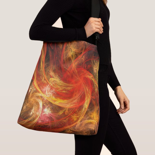 Firestorm Nova Abstrakt Art Cross Body Tragetaschen Mit Langen Trägern (Von Nahem)