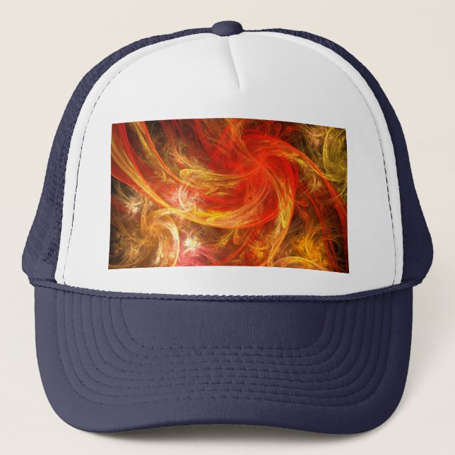 Firestorm Nova Abstrakt Art Hat Truckerkappe (Vorderseite)