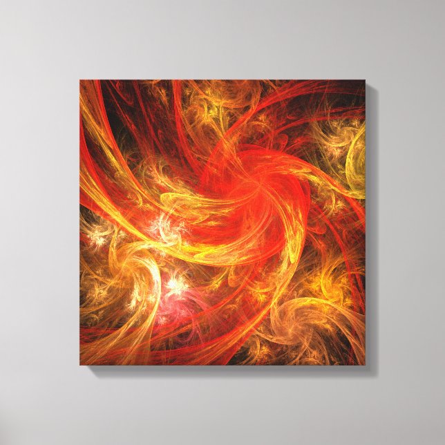 Firestorm Nova Abstrakt Art Quad Canvas Print Leinwanddruck (Vorderseite)
