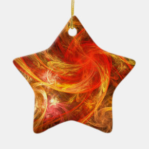 Firestorm Nova Abstrakt Art Star Ornament