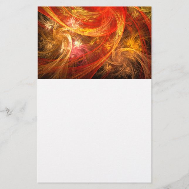 Firestorm Nova Abstrakt Art Stationery Briefpapier (Vorderseite)