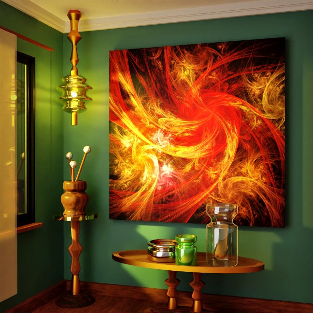 Firestorm Nova Abstrakt Art Wrapped Canvas Print Leinwanddruck (Firestorm Nova Abstract Art Wrapped Canvas Print)