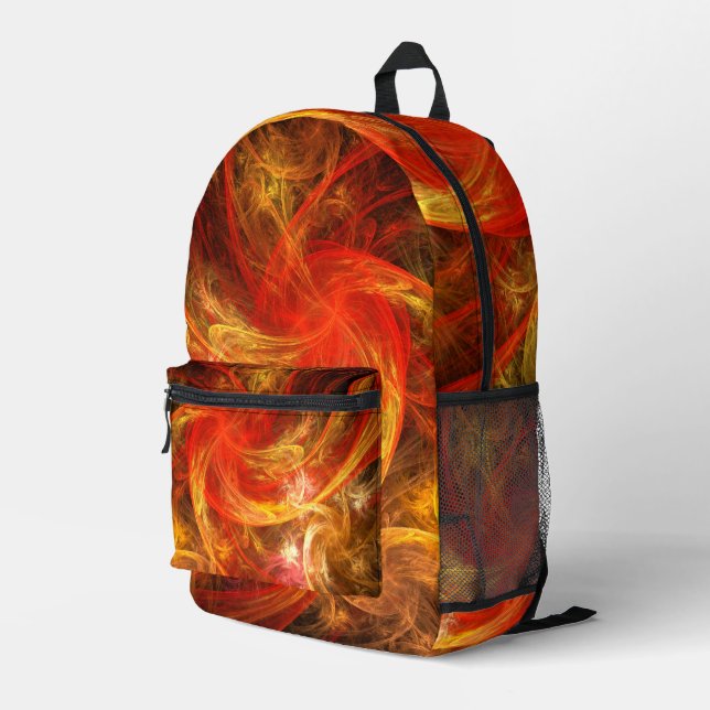 Firestorm Nova Abstrakte Kunst Bedruckter Rucksack (Rückseitige Ecke Rechts)