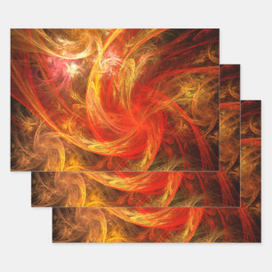 Firestorm Nova Abstrakte Kunst Geschenkpapier Set