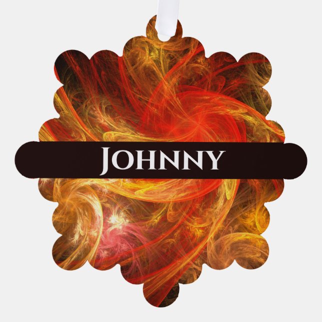 Firestorm Nova Abstrakte Kunst Ornament Karte (Vorderseite)