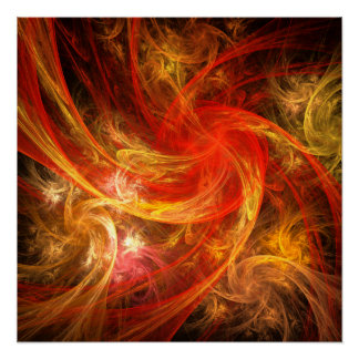 Firestorm Nova Abstrakte Kunst Poster