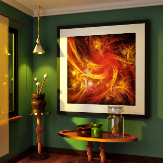 Firestorm Nova Abstrakte Kunst Poster