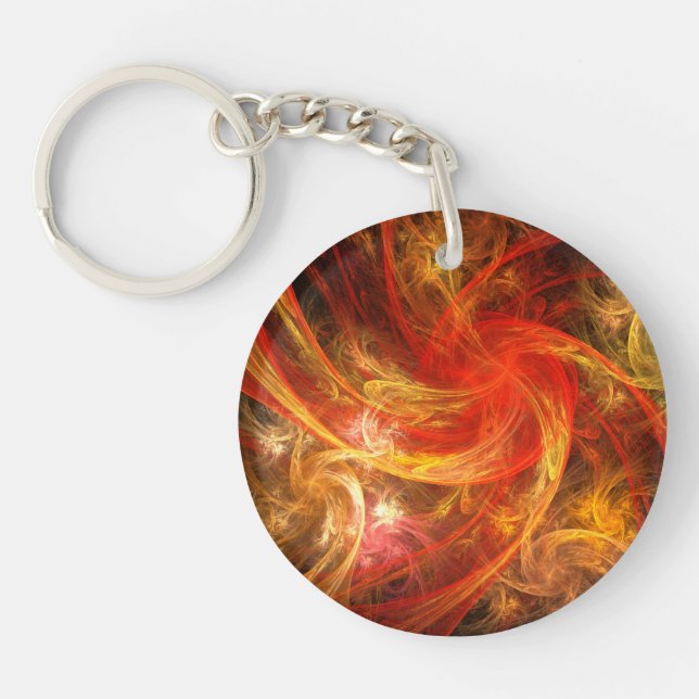 Firestorm Nova Abstrakte Kunst Schlüsselanhänger (Vorderseite)