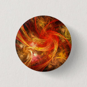 Firestorm Nova Abstrakte Kunst-Taste (rund) Button