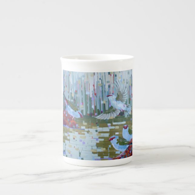 Firetail Fink-Tasse Prozellantasse (Vorderseite)