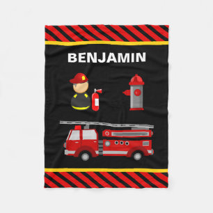 Firetruck-Feuerwehrmann Fleecedecke