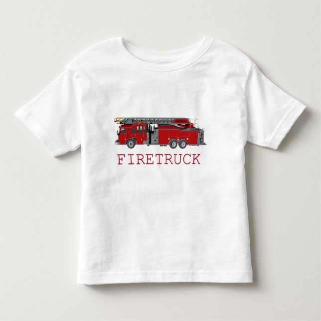 Firetruck Kleinkind T-shirt (Vorderseite)