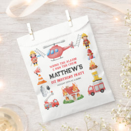 Firetrucks Boy 1st Birthday | Cute Little party Geschenktütchen