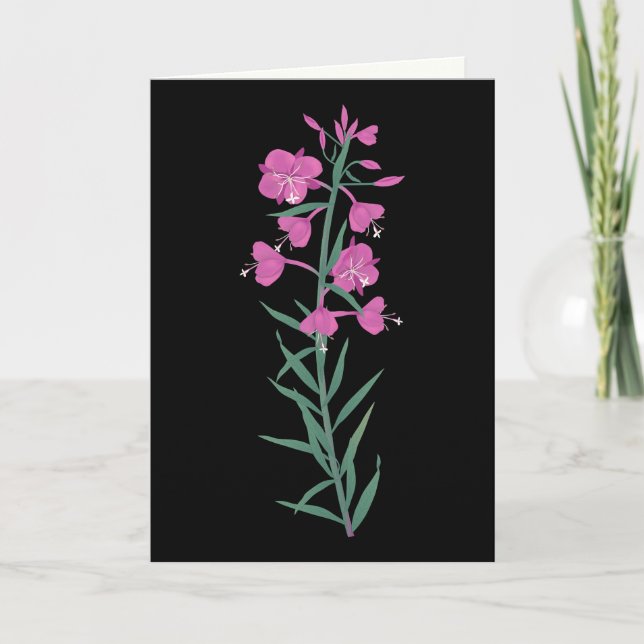 Fireweed Gruß/Notecard Karte (Vorderseite)
