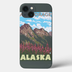 Fireweed u. Berge - Anchorage, Alaska Case-Mate iPhone Hülle