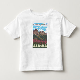 Fireweed u. Berge - Fairbanks, Alaska Kleinkind T-shirt