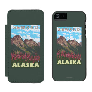 Fireweed u. Berge - Seward, Alaska Incipio Watson™ iPhone 5 Geldbörsen Hülle