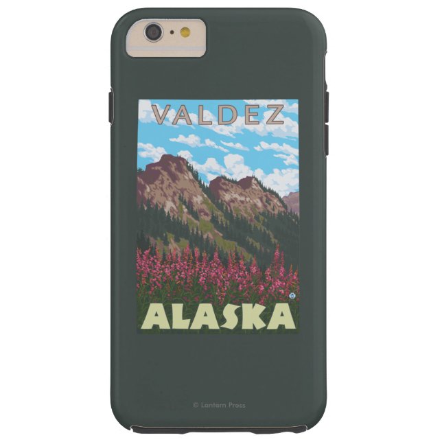 Fireweed u. Berge - Valdez, Alaska Case-Mate iPhone Hülle (Rückseite)