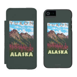 Fireweed u. Berge - Yukon, Alaska Incipio Watson™ iPhone 5 Geldbörsen Hülle