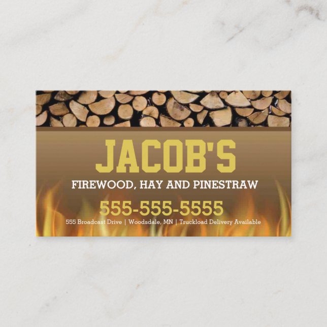 Firewood Business Card Visitenkarte (Vorderseite)