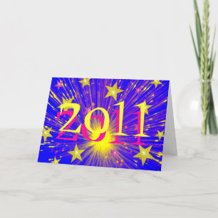 Firework '2011' greetings card feiertagskarte