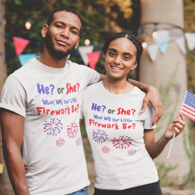 Firework American Gender Reveal T-Shirt (Von Creator hochgeladen)