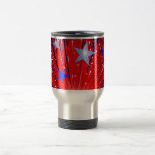 Firework Red White Blue Reise/Pendlerfahrten Tasse