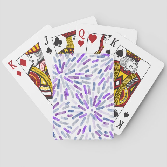 Fireworks Abstract Butch Lesbian Pride Flag Purple Spielkarten (Rückseite)