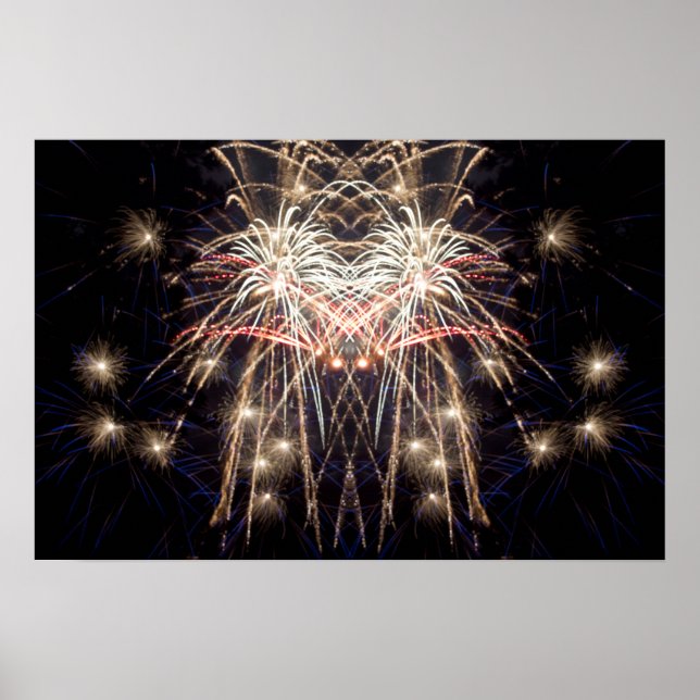Fireworks Art: "Griffin" Originale digitale Kunst Poster (Vorne)