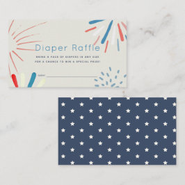 Fireworks Baby Showdiaper Raffle Ticket Begleitkarte