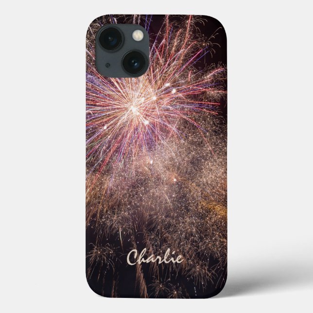 Fireworks benutzerdefinierte Monogramm-Telefonfäll Case-Mate iPhone Hülle (Rückseite)