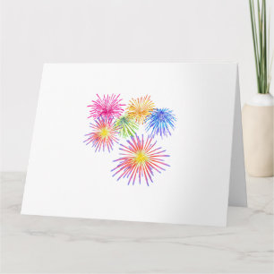 Fireworks Big Party Celebration Firecracker Karte