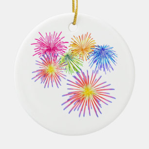 Fireworks Big Party Celebration Firecracker Keramik Ornament