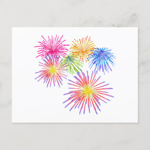 Fireworks Big Party Celebration Firecracker Postkarte