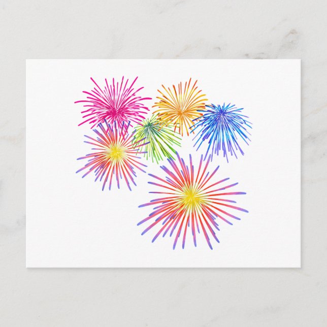 Fireworks Big Party Celebration Firecracker Postkarte (Vorderseite)