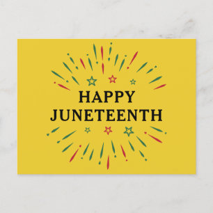Fireworks Black Independence Day Happy Juneteenth Postkarte