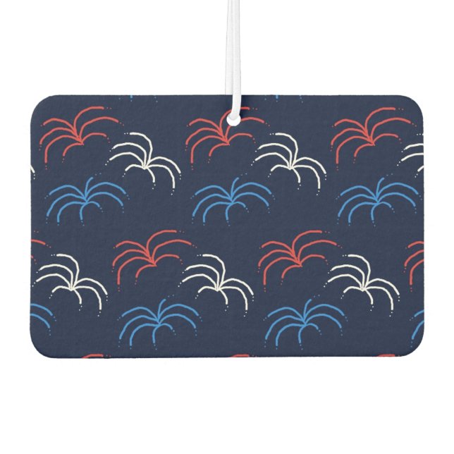 Fireworks Car Air Freshener (Navy Blue & Red) Autolufterfrischer (Vorderseite)